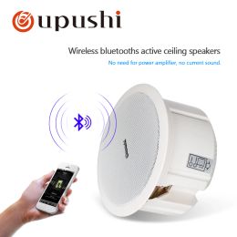 Speakers Home Bluetooth Ceiling Speakers 6.5 Inch in Wall Speaker White Roof Loudspeakers Oupushi Pa System 20w Home Audio Mobile Speaker