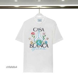 Woens Designer t Shirts Luxe Tshirt Men Casablanca Luxury Tees for Top Oversized Tee Casablanc Shirt Casa Blanca Clothing Fashion Summer Crew Neck Short Sleeve 8HU2