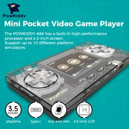 Players POWKIDDY TRIMUI UltraSmall Mini Transparent Metal Shell Game Console Supports Adding ROM Children's Cheap Gifts