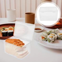 Plates Bread Storage Box Bagel Container Rectangle Keeper For Homemade Plastic Holder With Lid