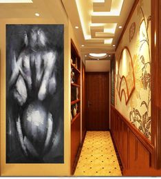 Hand Painted Nude Women Portrait Oil Painting On Canvas Handmade Beautiful Woman Abstract Style No framed7863358