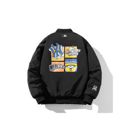 Мужские куртки American Ny Jacket Мужская осенне-зимняя модная этикетка Повседневный свободный пилотный молодежный бейсбольный костюм из хлопка