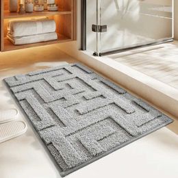 Bath Mats Bathroom Floor Mats Fluffy Microfiber 40x60cm 50x80cm 60x90cm Bathroom Carpets Microfiber Tufted Mat