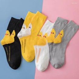 Women Socks Cartoon Animal Print Duck Cute Calcetines Harajuku Kawaii Skarpetki Kobieta Skarpety Mujer Meias Calcetas Funny Sock