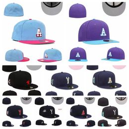 Hot Fitted Hats Sizes Fit Baseball Football Snapbacks Designer Flat Hat Active Adjustable Embroidery Cotton Mesh Caps All Team Casual cap size 7-8