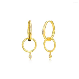 Hoop Earrings CKK Flower Stem Earring For Women Sterling Silver 925 Jewellery Pendientes Earings Earing Brincos Aretes