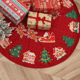 Christmas Decorations Printed Tree Skirt Decoration Base Holiday Party Indoor Outdoor Navidad