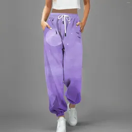 Women's Pants Sweatpants For Women European American Casual Fashion Beautiful 3d Printing Elastic Daily Trouser Cute Dressy