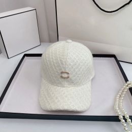Fashionable Hat for Men Women Luxury Brand Unique Metal Crystal Ball Caps Sports Double Letters Baseball Hats Adjustable