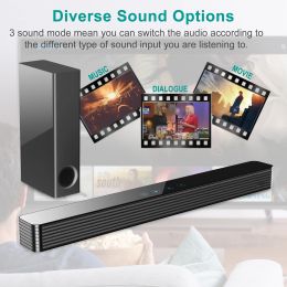 Speakers 120w Tv Soundbar Home Theater Sound System Bluetooth Speaker 3d Surround Stereo Sound Remote Control with Subwoofer Pc Sound Box