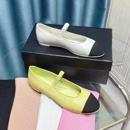 2024 letter fashion women Flat boat shoe Lady leather Trample Lazy Loafers size 34-41