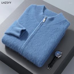 Men's Sweaters LHZSYY Mink Cashmere Zipper Cardigan Autumn Winter Plus-Size Coat Sweater Youth Thicken Warm Shirt Knit Jackets Tops