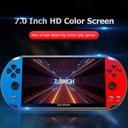 Players X12 Plus Handheld Game Console 7.1inch Hd Screen Handheld Portable Audio Video Player Builtin 10000 Classic Free Games