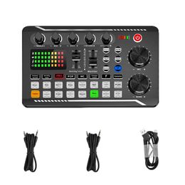 ZK20 English version of the F998 live sound card equipment cell phone computer universal condenser microphone holder full set