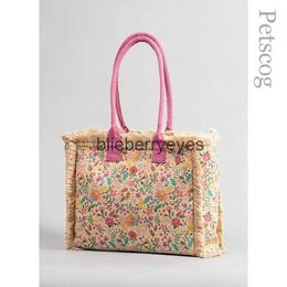 Shoulder Bags Evening Bags Floral Embroidery Bohemian Canvas Tote Bags For Women Tassel Design Large Capacity Handbag Summer Chic Beach Travel Shoulder BagH24223