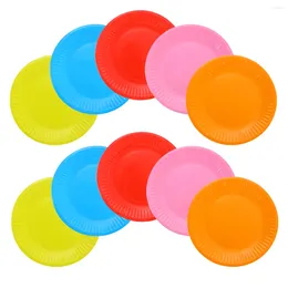 Disposable Dinnerware 50 Pcs Colorful Paper Plates Cake Eco Friendly Party Supplies Tableware