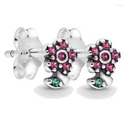 Stud Earrings Original Me Collection My Pretty Flower Earring With Crystal For Women 925 Sterling Silver Gift DIY Europe Jewelry