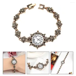 Wristwatches Watch Bracelets Retro Lady Quartz Fashion Wrist Chain Zinc Alloy Diamond Bohemian Style Miss