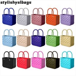 Totes Rubber Beach Bags EVA with Hole Waterproof Sandproof Durable Open Silicone Tote Bag for Outdoor Beach Pool Sports 011723H278i