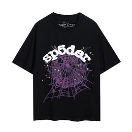 Sp5der Shirt Mens T Shirts Poloshirt Shirt Sp5der Spider 555 Womens T-shirt Fashion Street Clothing Web Pattern Summer Sports Wear Spide 7576