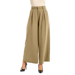 Women's Pants 2024 Straight Wide Leg For Women High Waist Office Ladies Korean Fashion Long Palazzo Casual Loose Trousers