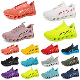 Modeschuhe Männer Running Women Trainer Triple Black White Rot gelbgrün blau Pfirsich Teal Lila Hellrosa Fuchsia atmungsaktive Sport -Turnschuhe fünfzehn Gai