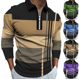 Men's Casual Shirts Business Printed 3d Lapel T Shirt Outdoor Daily Street Wear Short Sleeve Spandex Long Men