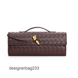 Crossbody Leather Long Weave Clutch Winter Andiamo Large Lady 2024 Bags Autumn Boteega Versatile Venetass Women Bag Capacity High Quality Underarm FHIZ