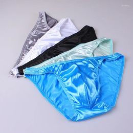 Underpants 2024 Sexy Men's Underwear Bright Colour Personality Briefs High Quality Brand Ultra Slippery Cosy Gay Men