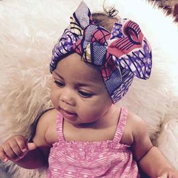 Ethnic Clothing Girls Headwrap Turban African Geo Batik Print Headband Bow Trendy Girl Fashion Adorable Cute For BRW WYA013