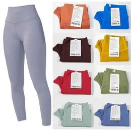 2024 Yoga lululemenI Leggings Women Shorts Cropped Outfits Lady Sports Yoga Ladies Pants Exercise Fiess Wear Girls Running Leggings Gym Slim Fit Align Pants 666ccc