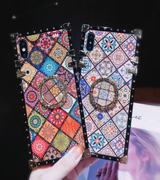 3D Bracket Ring Bluray Square Silicone cute case for iphone 11 Pro Max X XR XS MAX 6S 7 8 plus cover for samsung S8 S9 S10 E Note7064848