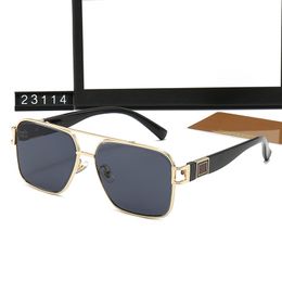 Top luxury Sunglasses Polarizing lens designer womens Mens Goggle senior Eyewear For Women eyeglasses frame Vintage Metal Sun Glasses With Box leopard AJ 23114