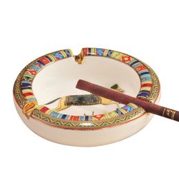 New European Style Ashtray High-End Fashion Creative Ceramic Ashtray Home Ashtray Gift