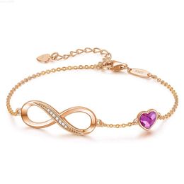 Classic and eternal love figure eight Bracelet womens exquisite clavicle chain gives girls luxury gifts