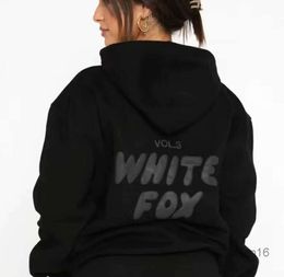 New style Designer women white fox hoodie tracksuit sets two 2 piece clothes clothing Sporty Long Sleeved Pullover Hooded Spring Autumn Winter gift