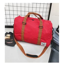 Men women Black Bag high quality canvas Shoulder Bag Handbag Ladies Weekend Portable Duffel Waterproof Wash259P