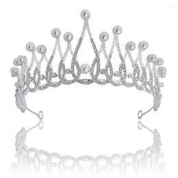 Hair Clips Women's 18-Year-Old Birthday Crown Wedding Headdress Korean-Style Princess Accessories Pearl Rhinestone