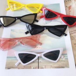 Cute Baby Triangle Sunglasses 12 Colours Eyewear UV400 Kids Cateye Sun Glasses Plastic Frame Whole2029