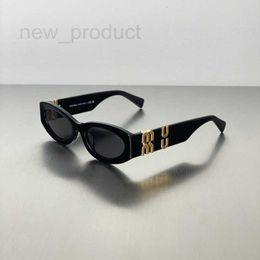 Sunglasses Designer Sunglasses Female High Edition French Cat Eyes Oval Gold Letter Mirror Legs Sun glasses GON5