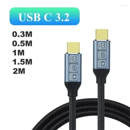 To USB 3 2 Type Gen2 Cable PD100W 20V5A Support 4K Audio Video Date20Gbps Transfer 3.1 For Ipone15 Mate60