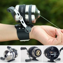 Reels BL25 Fishing Reels for Slingshot Shooting Fish Use Dart Stainless Steel Metal Wheel Closed Fishing Wheel Spinning Fishing Reel