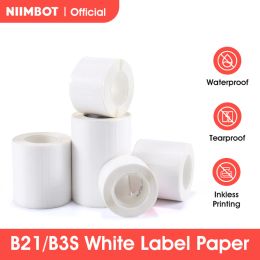 Controls Niimbot B21 B3s Thermal Label 2 Rolls Clothing Price Food Selfadhesive Tag Waterproof Smart Office Pocket Printer Label Paper