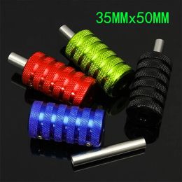 Blade Hot Item Tattoo Grips 4pcs/color Lot Knurled Aluminum Tattoo Grip Tube 35mm, with Back Stem for Tattoo Hine Power Kit Set