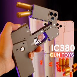 Folding Mobile Phone Creative Deformation Folding Toy Gun Play Cool Phone 14 Pro Max Gift for Kids Adult 240220