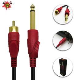 accesories BIGWASP Tattoo RCA Connector Cords Premium 79 Inches 2M Silicone Soft Tattoo Rca Cord for Rotary Tattoo Machine