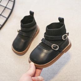 Boots Autumn Baby Girl Shoes Kids Short Fashion Knitted Breathable Boys Sneakers First Walkers Non-slip Toddler SSP017