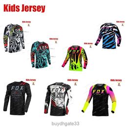 OAZR Men's T-shirts Mtb Kids Shirts Bat Fox Downhill Jersey Motocross Mountain Enduro Offroad Dh Bicycle T-shirt Motorcycle Childrens