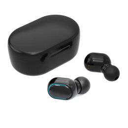E7S TWS Wireless Headphones Bluetooth earphone Control Sport Headset Waterproof Microphone Music Earphone Work On All iOS Android Smartphone LED Display Case