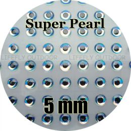 Lures 5mm 3D Super Pearl / 500 Soft Moulded 3D Holographic Fish Eyes, Oval Pupil, Fly Tying, Jig, Lure Making, Craft